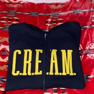 WUTANG CLAN C.R.E.A.M. HOODIE WITH ZIPPER SZ XXL